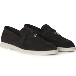 Loro Piana Summer Charms Walk Suede Caviar Loafers< Designer Trainers