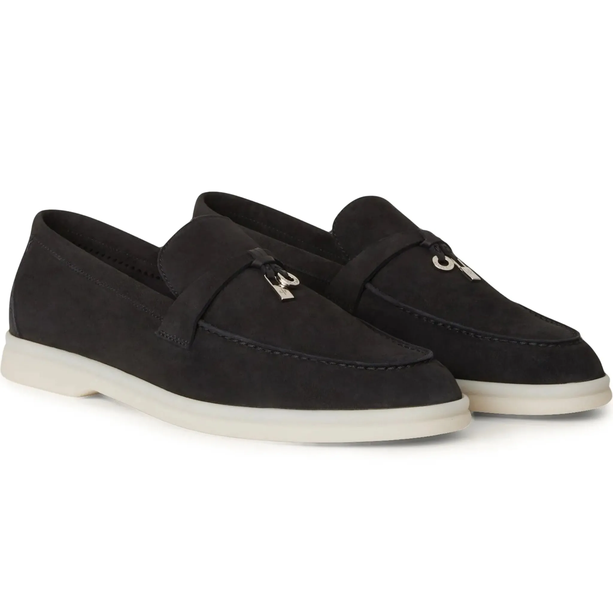 Loro Piana Summer Charms Walk Suede Caviar Loafers< Designer Trainers