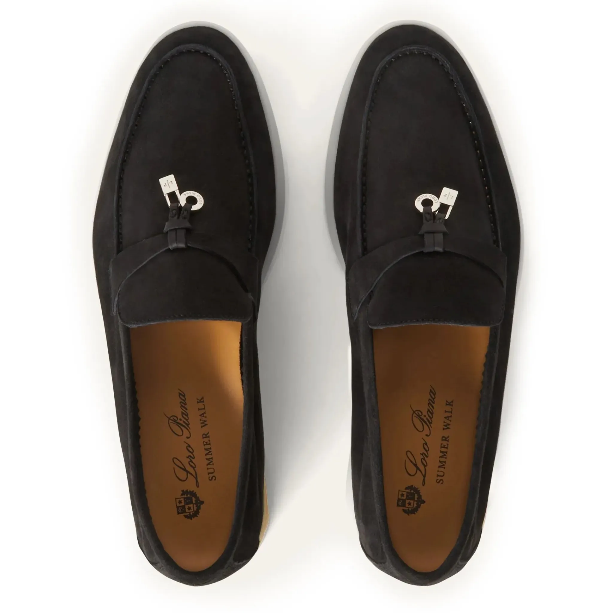 Loro Piana Summer Charms Walk Suede Caviar Loafers< Designer Trainers