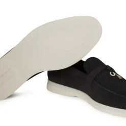 Loro Piana Summer Charms Walk Suede Caviar Loafers< Designer Trainers