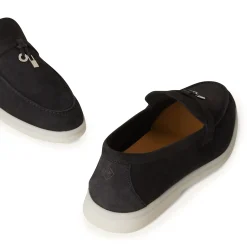 Loro Piana Summer Charms Walk Suede Caviar Loafers< Designer Trainers