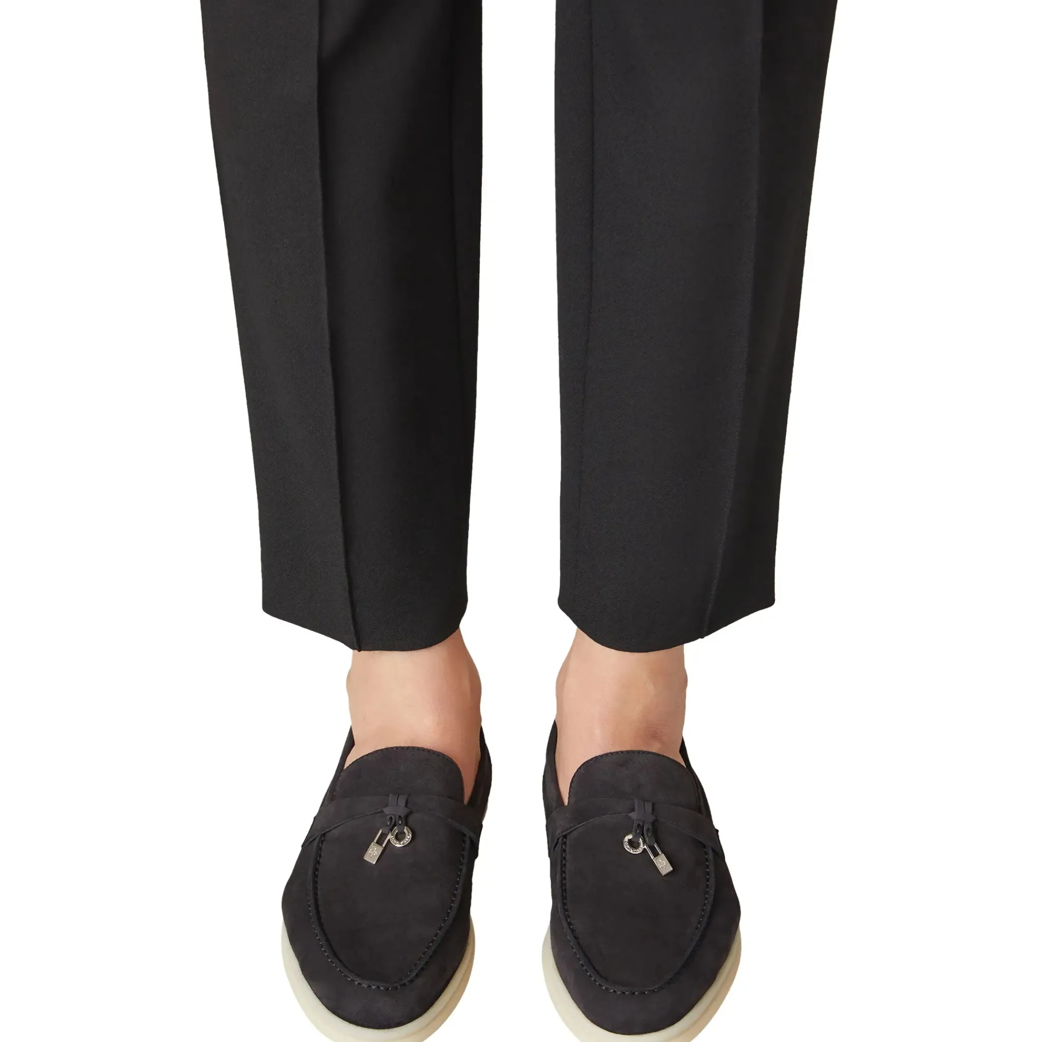Loro Piana Summer Charms Walk Suede Caviar Loafers< Designer Trainers