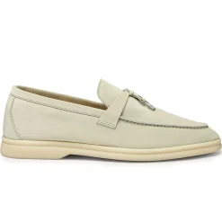 Loro Piana Summer Charms Suede Deep Ice Loafers< Designer Trainers