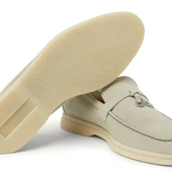 Loro Piana Summer Charms Suede Deep Ice Loafers< Designer Trainers