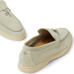 Loro Piana Summer Charms Suede Deep Ice Loafers< Designer Trainers