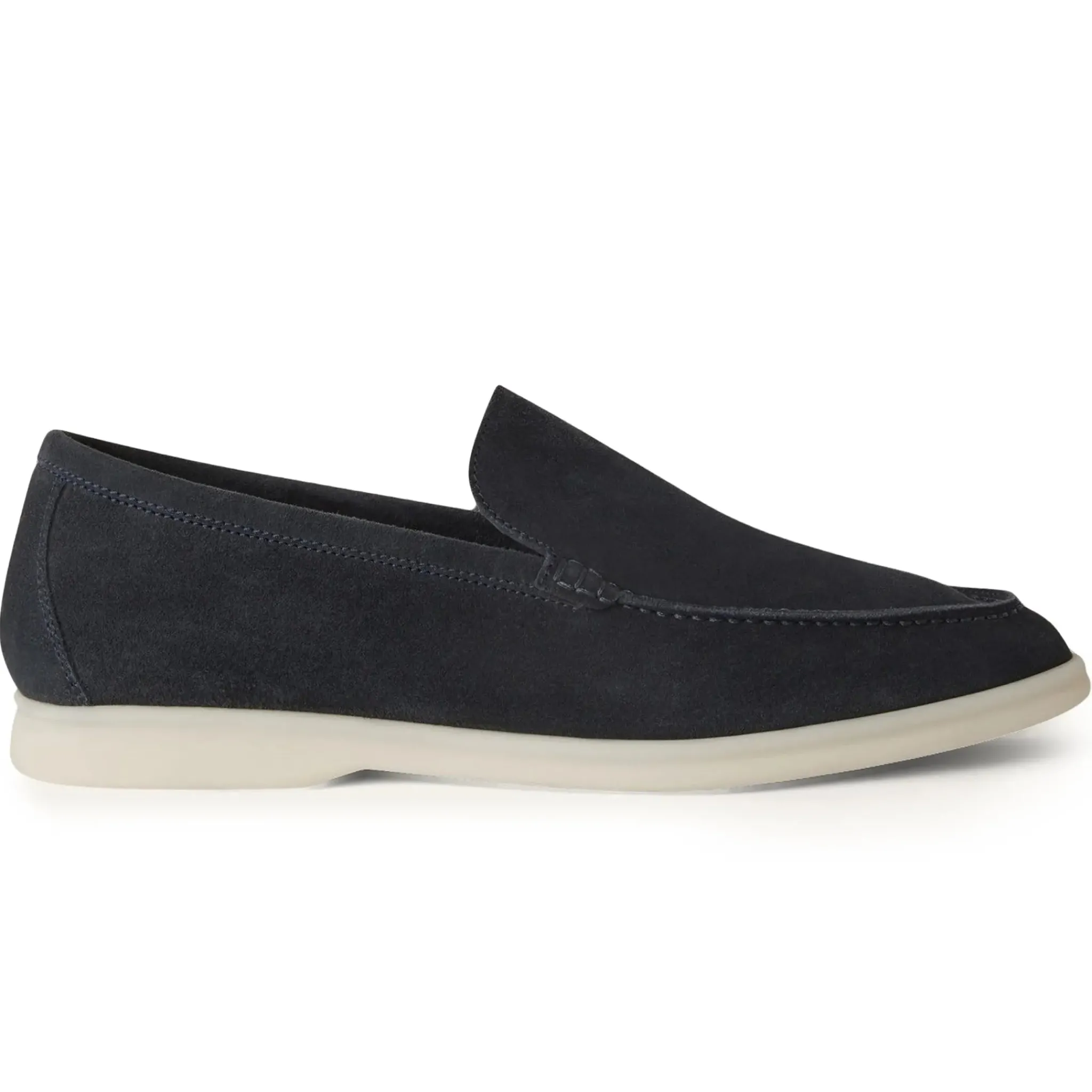 Loro Piana Summer Walk Suede Classic Blue Loafers< Designer Trainers