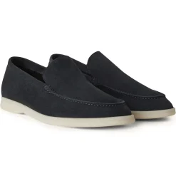 Loro Piana Summer Walk Suede Classic Blue Loafers< Designer Trainers