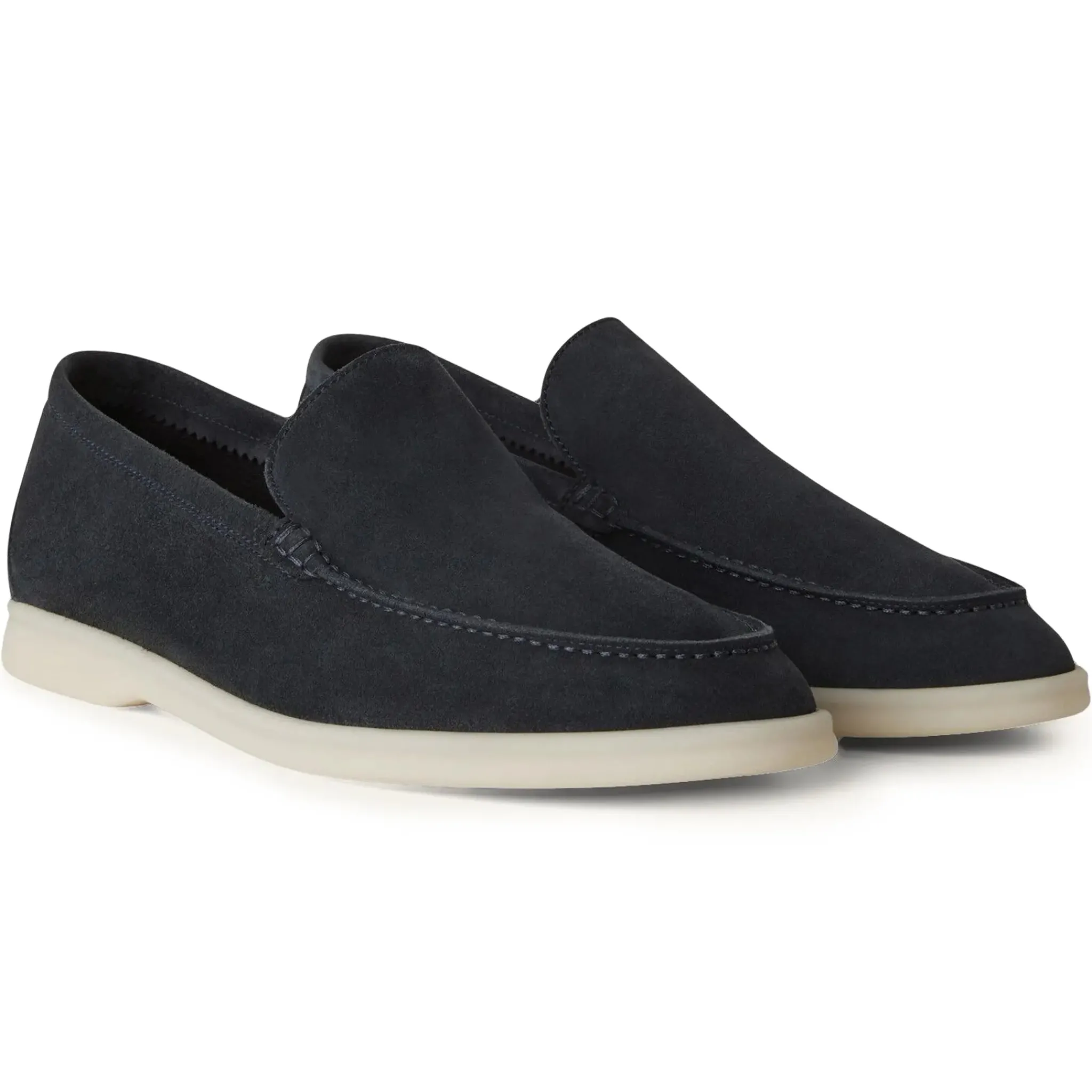 Loro Piana Summer Walk Suede Classic Blue Loafers< Designer Trainers