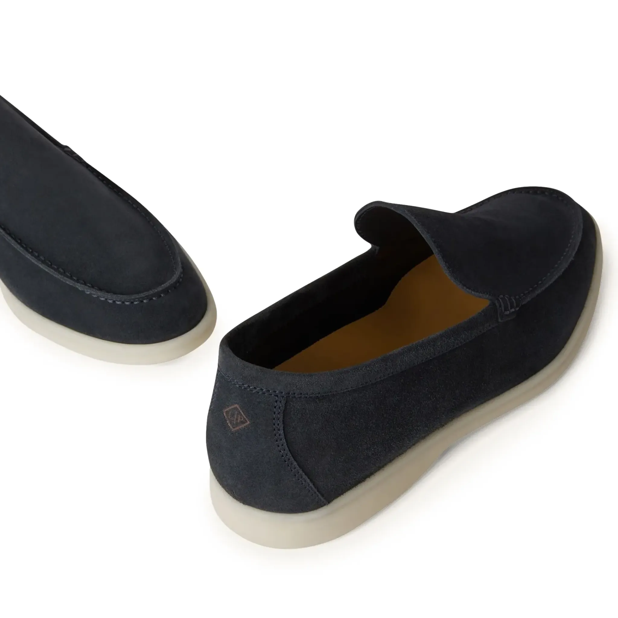 Loro Piana Summer Walk Suede Classic Blue Loafers< Designer Trainers
