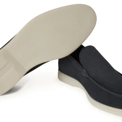 Loro Piana Summer Walk Suede Classic Blue Loafers< Designer Trainers