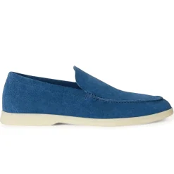 Loro Piana Summer Walk Suede Cobalt Ink Loafers< Designer Trainers
