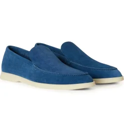 Loro Piana Summer Walk Suede Cobalt Ink Loafers< Designer Trainers