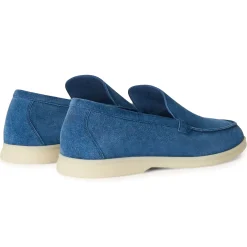Loro Piana Summer Walk Suede Cobalt Ink Loafers< Designer Trainers