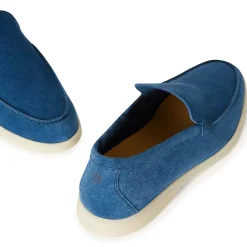 Loro Piana Summer Walk Suede Cobalt Ink Loafers< Designer Trainers