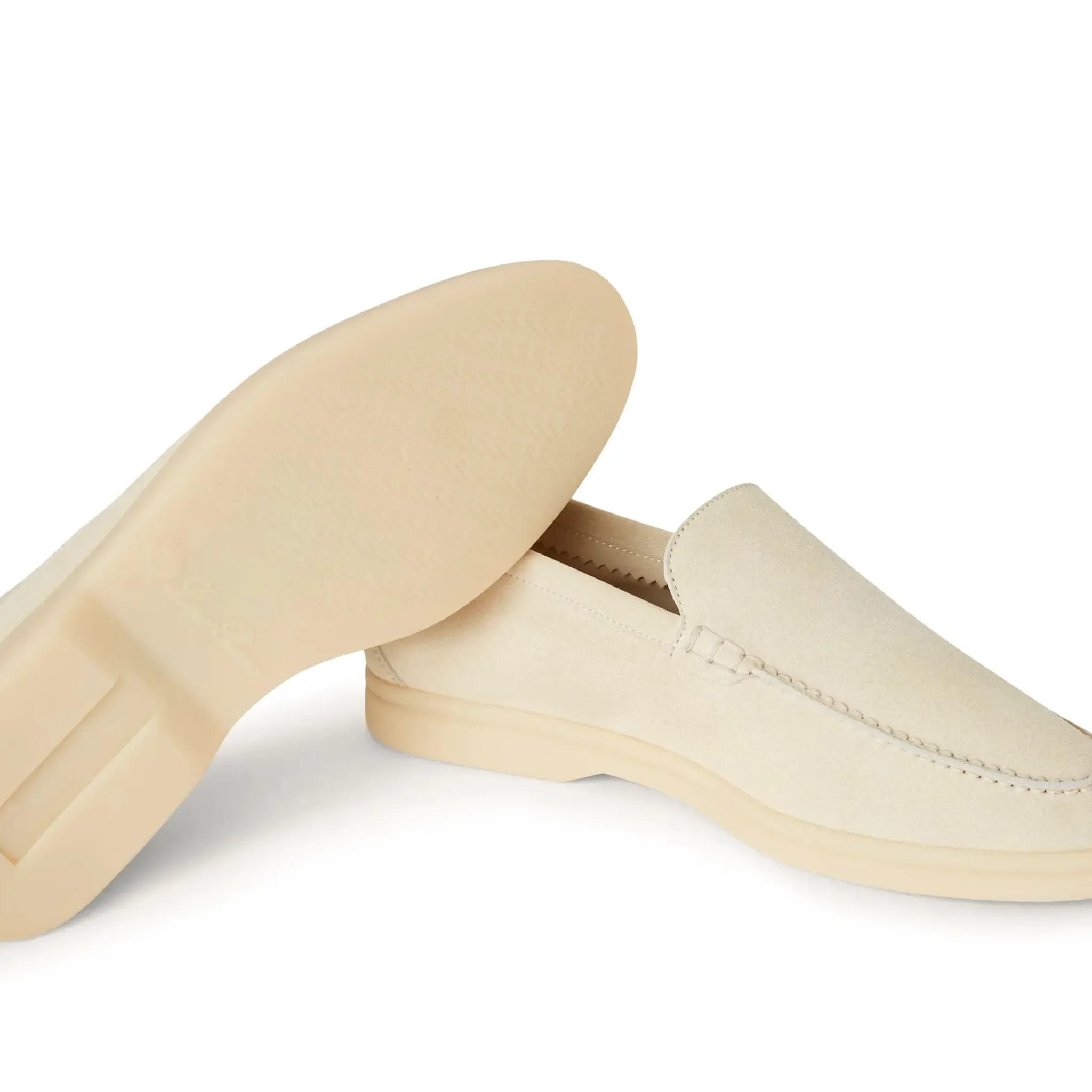 Loro Piana Summer Walk Suede Nougat Loafers< Designer Trainers