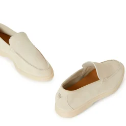 Loro Piana Summer Walk Suede Nougat Loafers< Designer Trainers