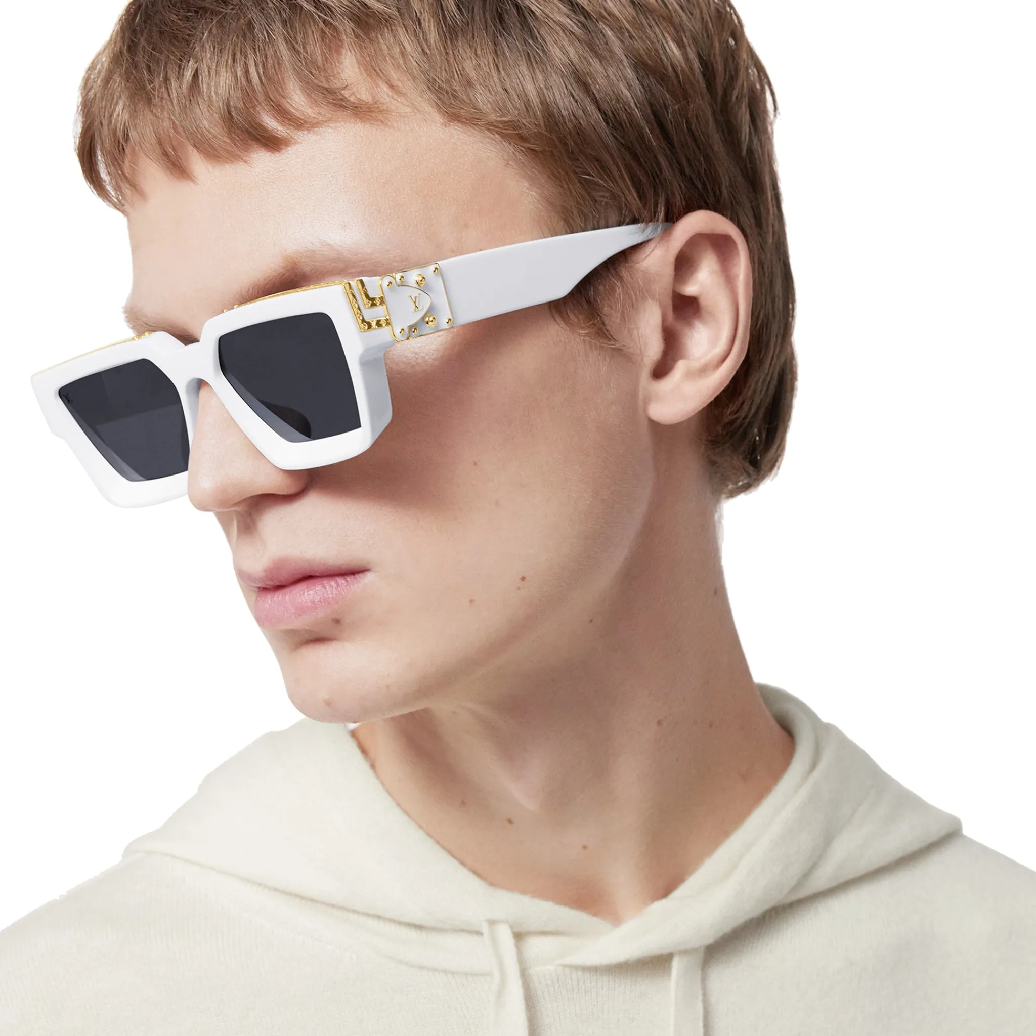 Louis Vuitton 1.1 Millionaires White Gold Sunglasses< Sunglasses
