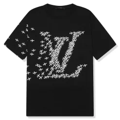 Louis Vuitton 2054 Planes Black T Shirt< T-shirts