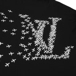 Louis Vuitton 2054 Planes Black T Shirt< T-shirts