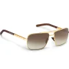 Louis Vuitton Attitude Gold Sunglasses< Sunglasses