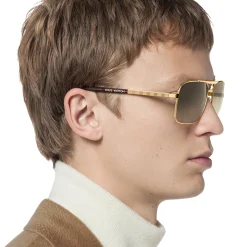 Louis Vuitton Attitude Gold Sunglasses< Sunglasses