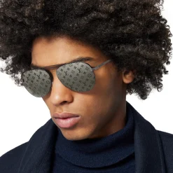 Louis Vuitton Clockwise Monogram Dark Gun Sunglasses< Sunglasses