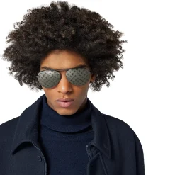 Louis Vuitton Clockwise Monogram Dark Gun Sunglasses< Sunglasses