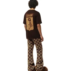 Louis Vuitton Cotton Trunk Print Sienna Brown T Shirt< T-shirts