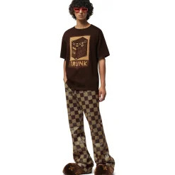 Louis Vuitton Cotton Trunk Print Sienna Brown T Shirt< T-shirts