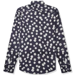 Louis Vuitton Dice Print Navy Silk Shirt< Shirts