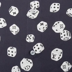 Louis Vuitton Dice Print Navy Silk Shirt< Shirts