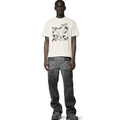 Louis Vuitton LV Birds Printed Cotton T Shirt White< T-shirts