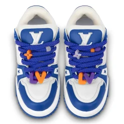 Louis Vuitton LV Maxi Trainer Blue Sneaker< Designer Trainers