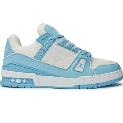 Louis Vuitton LV Monogram White Sky Blue Sneaker< Designer Trainers