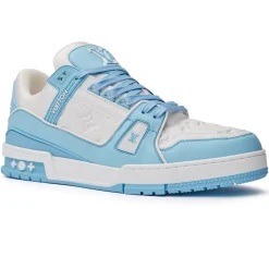 Louis Vuitton LV Monogram White Sky Blue Sneaker< Designer Trainers