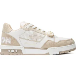 Louis Vuitton LV Monogram Beige Sneaker< Designer Trainers