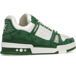 Louis Vuitton LV Monogram Green Denim Sneaker< Designer Trainers
