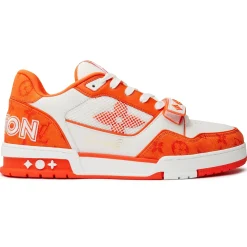 Louis Vuitton LV Monogram Orange Denim Sneaker< Designer Trainers