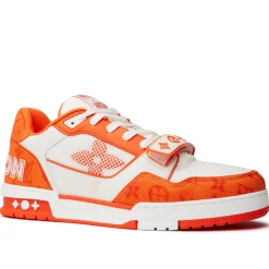 Louis Vuitton LV Monogram Orange Denim Sneaker< Designer Trainers