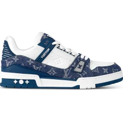 Louis Vuitton LV Monogram Blue Denim Sneaker< Designer Trainers