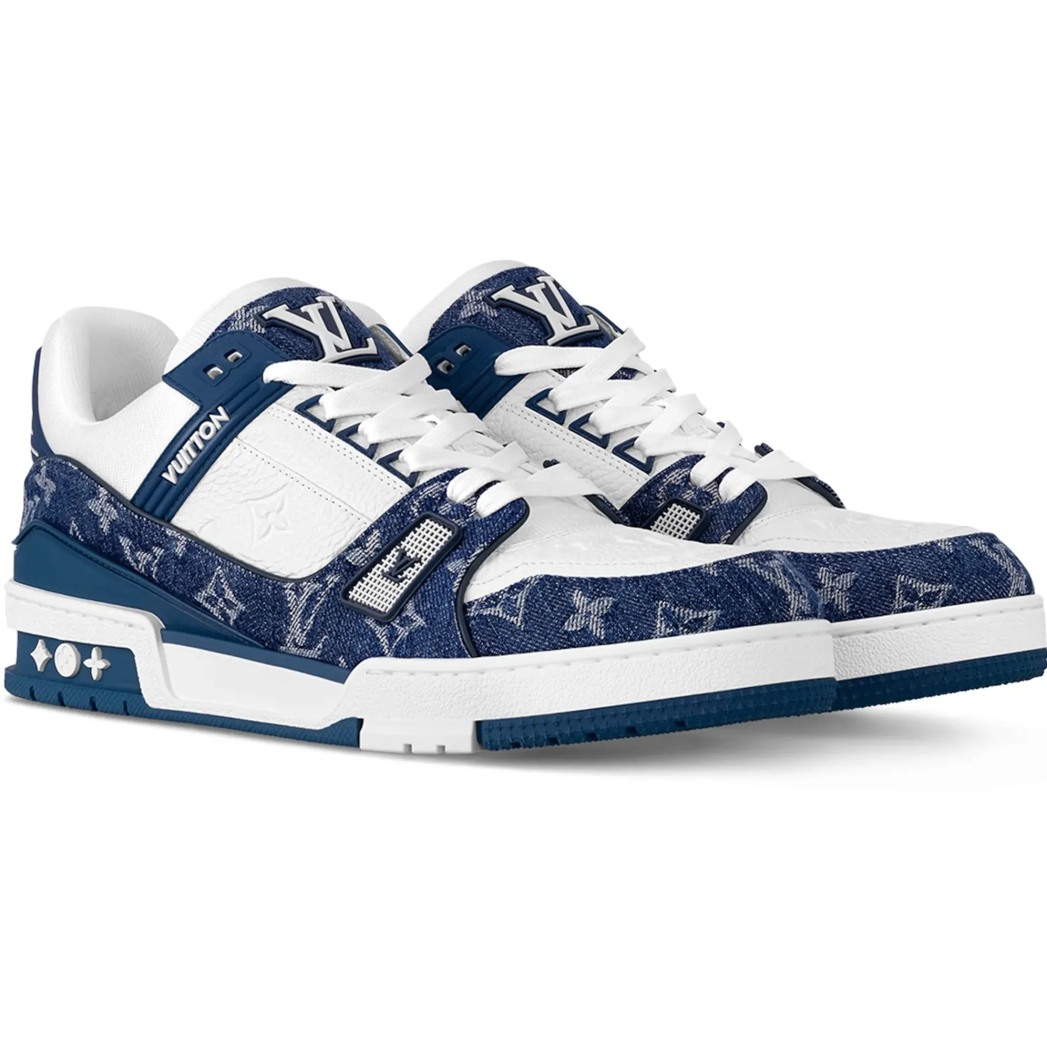 Louis Vuitton LV Monogram Blue Denim Sneaker< Designer Trainers