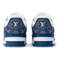 Louis Vuitton LV Monogram Blue Denim Sneaker< Designer Trainers