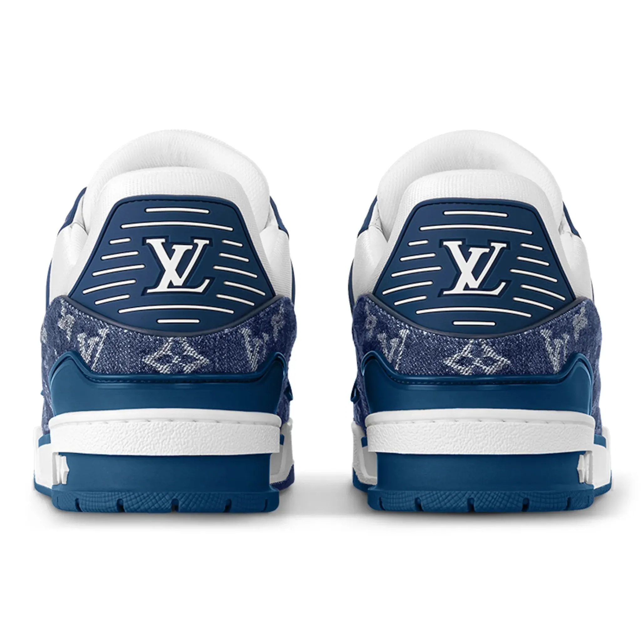 Louis Vuitton LV Monogram Blue Denim Sneaker< Designer Trainers