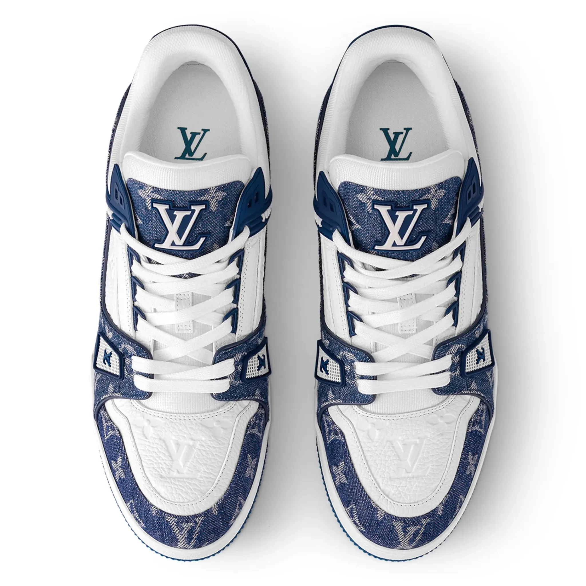 Louis Vuitton LV Monogram Blue Denim Sneaker< Designer Trainers