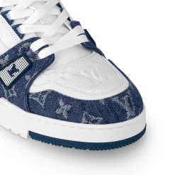 Louis Vuitton LV Monogram Blue Denim Sneaker< Designer Trainers
