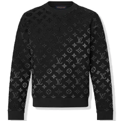 Louis Vuitton LV Monogram Gradient Fil Coupe Black Sweatshirt< Sweatshirts & Hoodies