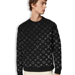 Louis Vuitton LV Monogram Gradient Fil Coupe Black Sweatshirt< Sweatshirts & Hoodies