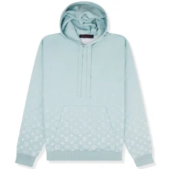 Louis Vuitton LV Monogram Gradient Blue Hoodie< Sweatshirts & Hoodies