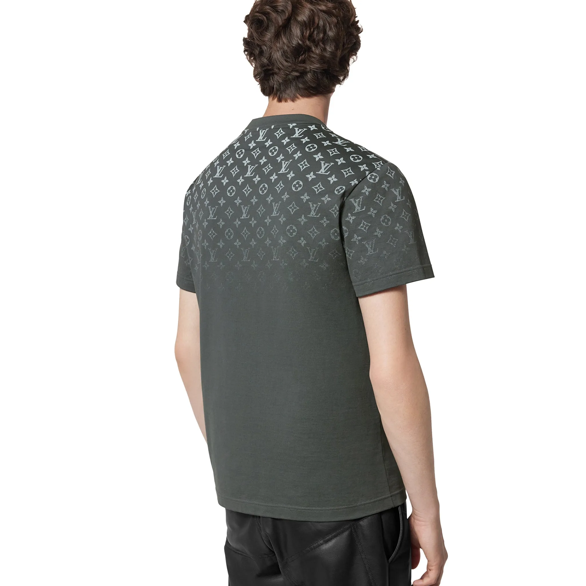 Louis Vuitton LV Monogram Gradient Cotton Grey T Shirt< T-shirts