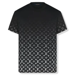Louis Vuitton LV Monogram Gradient Black White T Shirt< T-shirts